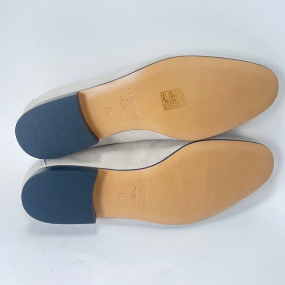 Le Monde Beryl Lo Boy Loafers Suede Stone Slip-On Womens Shoes Size IT38 US8 - Picture 8 of 10